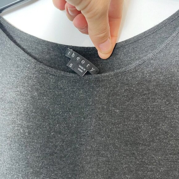 Theory Womens Pullover Wool Blend Long Sleeve Tunic Sweater Dress Black S Lined - Picture 5 of 8